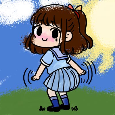 girl shaking her but