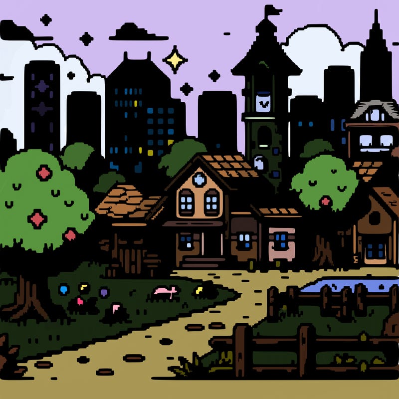 pixel art scenery