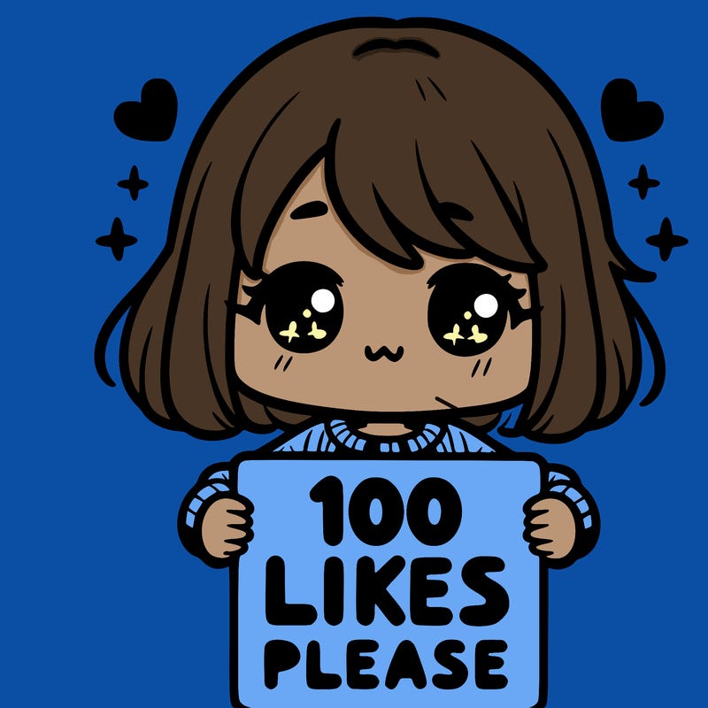 cute girl holding a sign saying 100 likes please