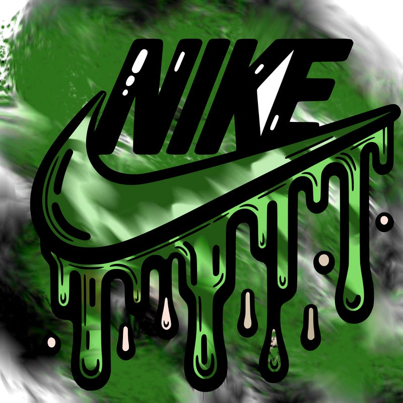 dripping nike logo