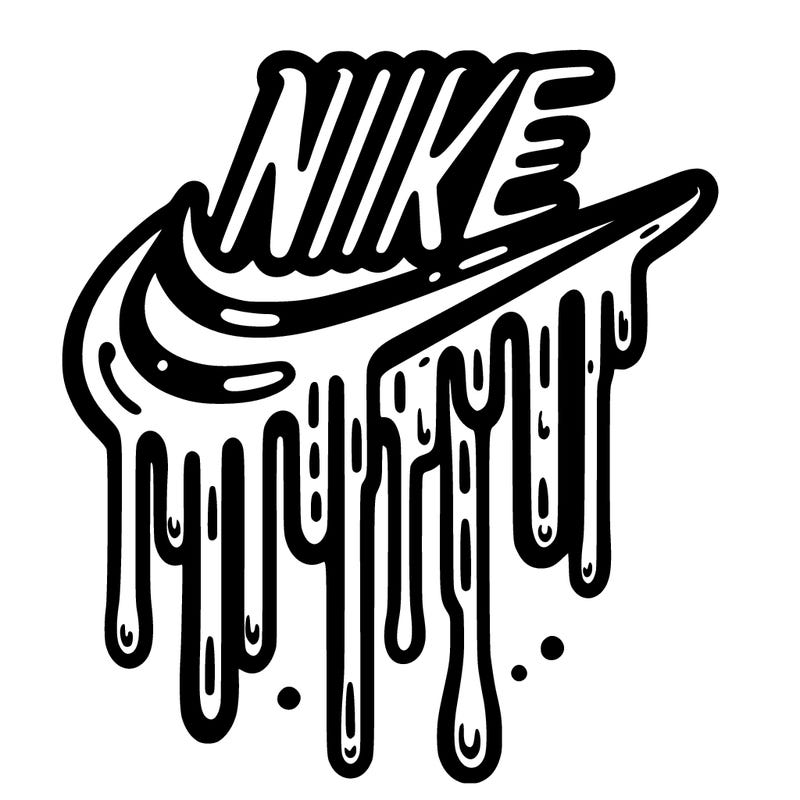 dripping nike logo