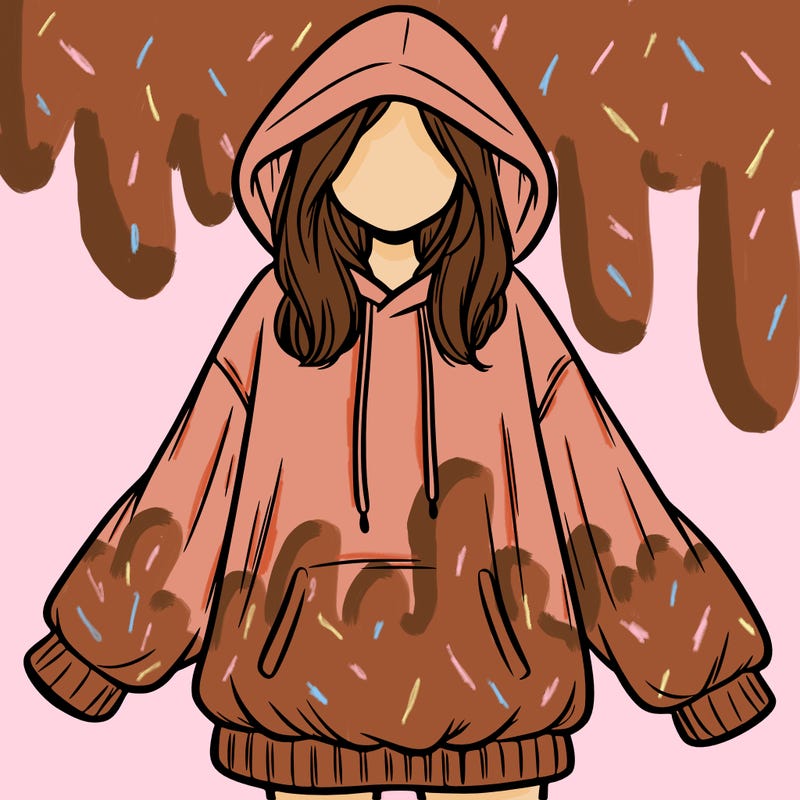 girl in oversized hoodie