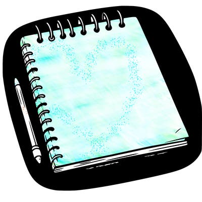 a blank sketch pad
