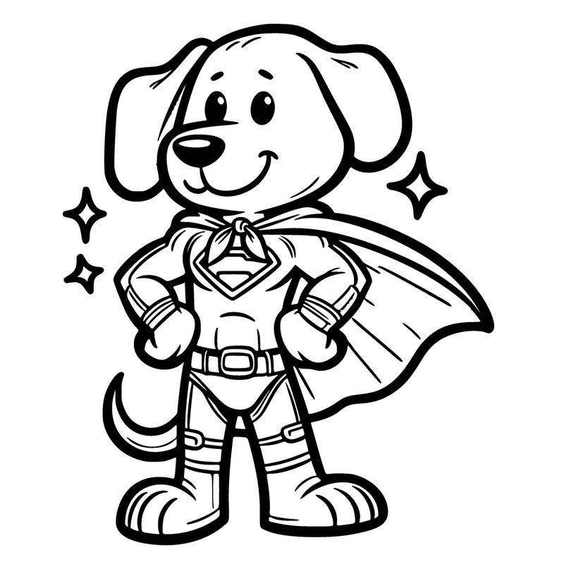 dog with superhero suit