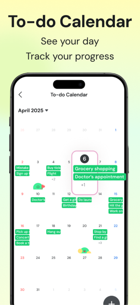 MyRoutine: Routine Habit Goal - MyRoutine app interface showing a visual monthly to-do calendar with scheduled tasks and habit tracking