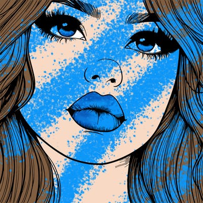 really realistic girl with lips