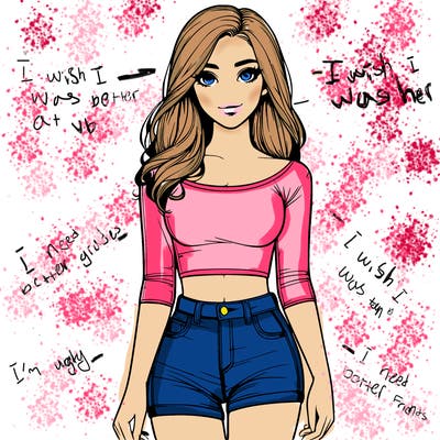 realistic girl full body portrait