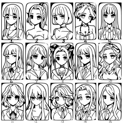 girls that look diffrent anime