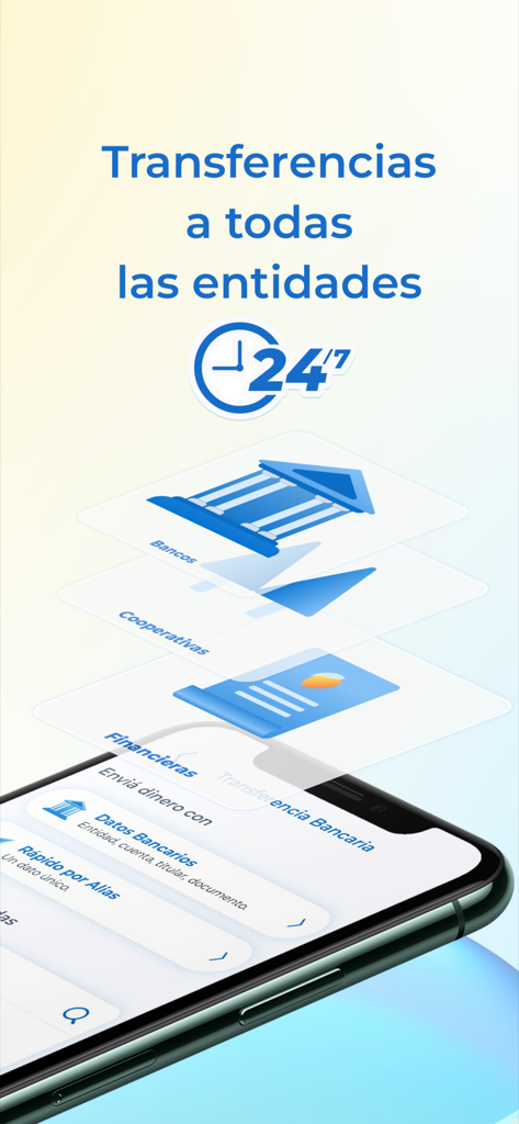 Billetera Mango - Billetera Mango app interface for 24-7 bank transfers to all financial institutions