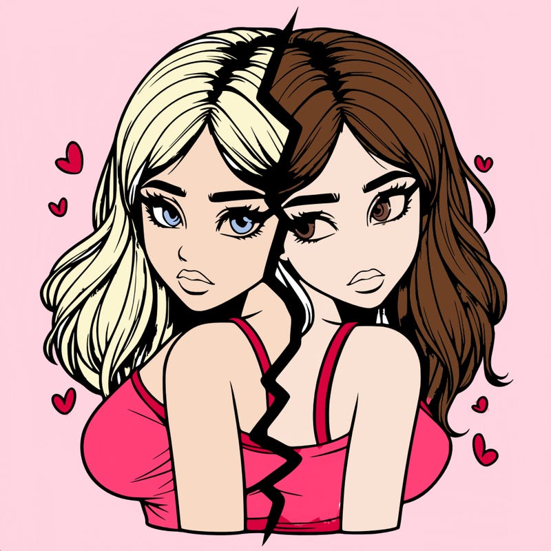 realistic girl split