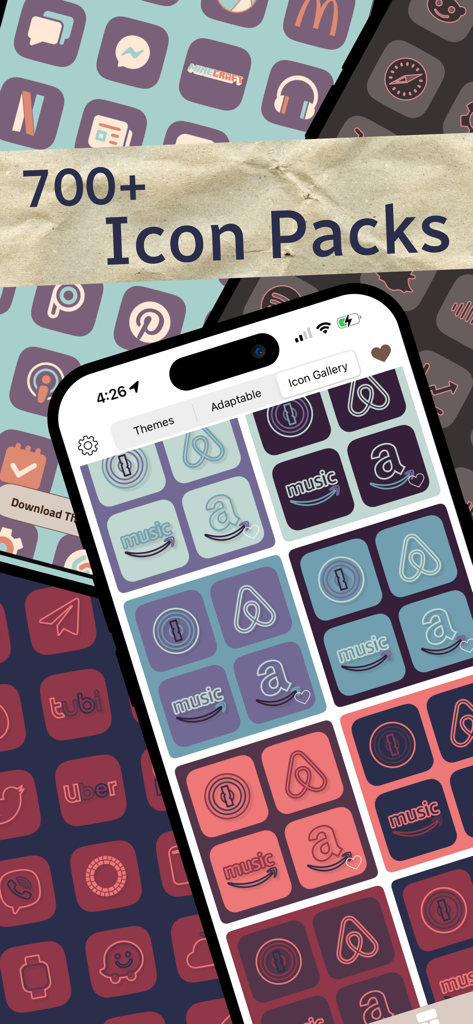 Una muestra de más de 700 paquetes de iconos estéticos para la personalización de la pantalla de inicio de iPhone.