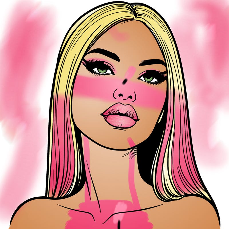 realistic woman with full lips