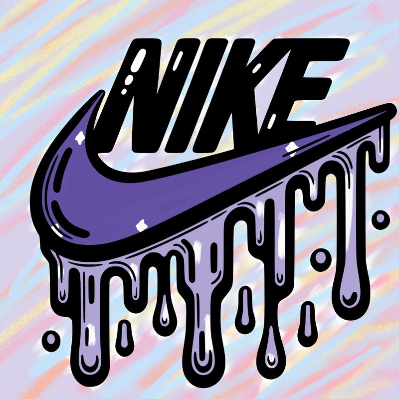dripping nike logo
