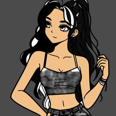 girl in crop top