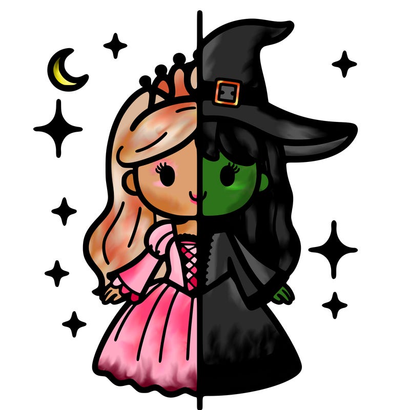 split princess and witch
