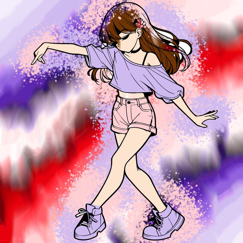 realistic girl danceing
