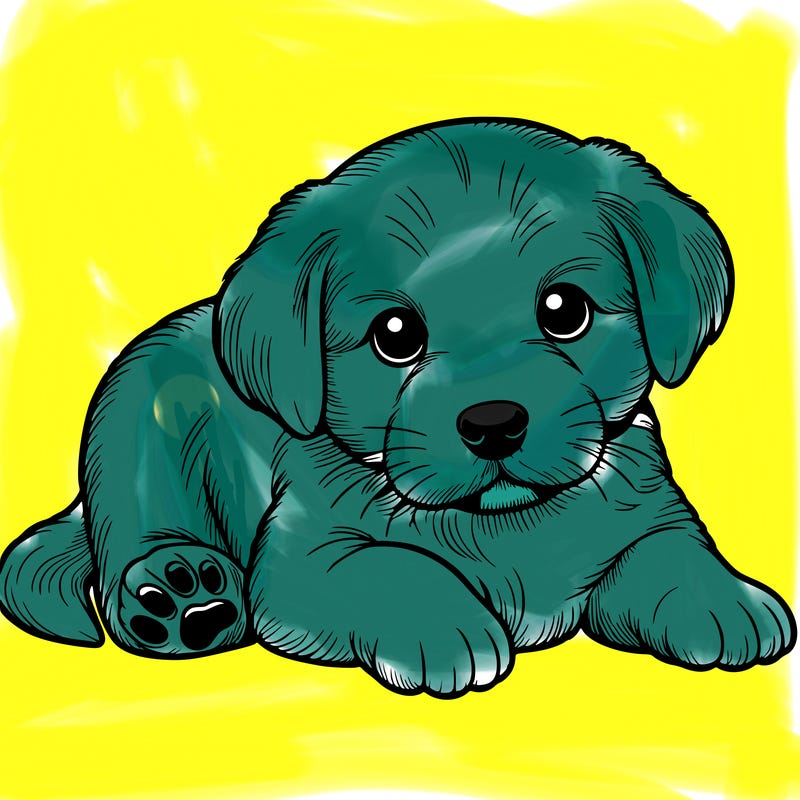 a cute realistic puppy