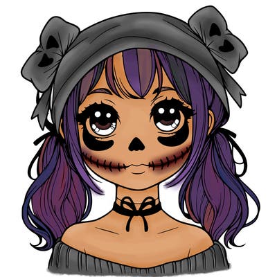 realistic girl halloween