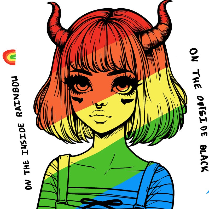 realistic girl with horns