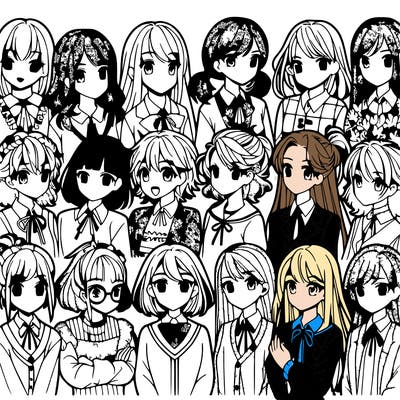 many manga girls