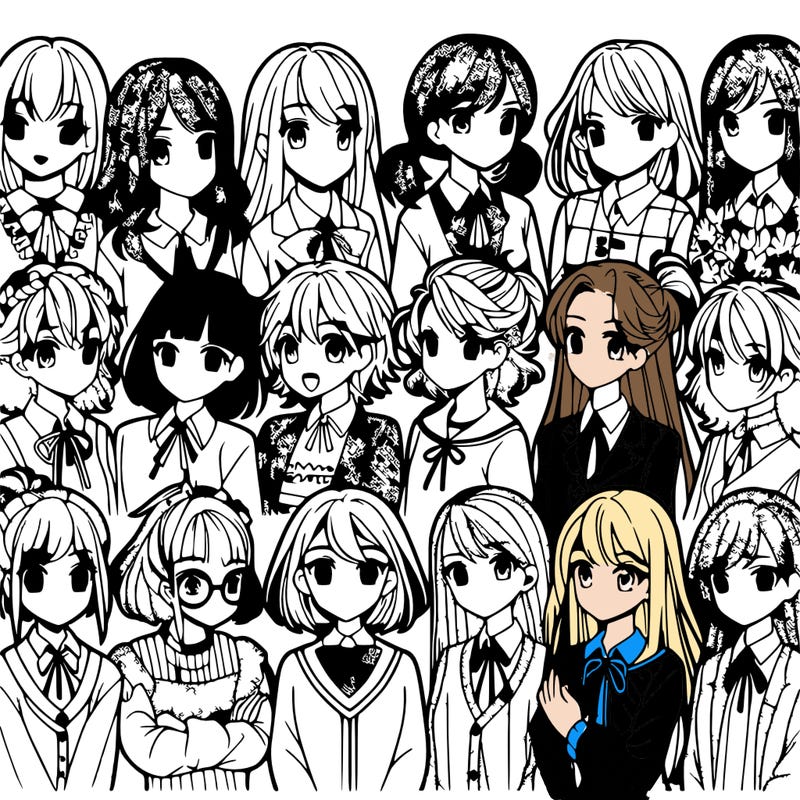 many manga girls