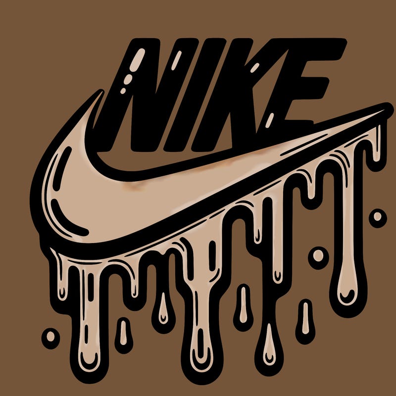 dripping nike logo