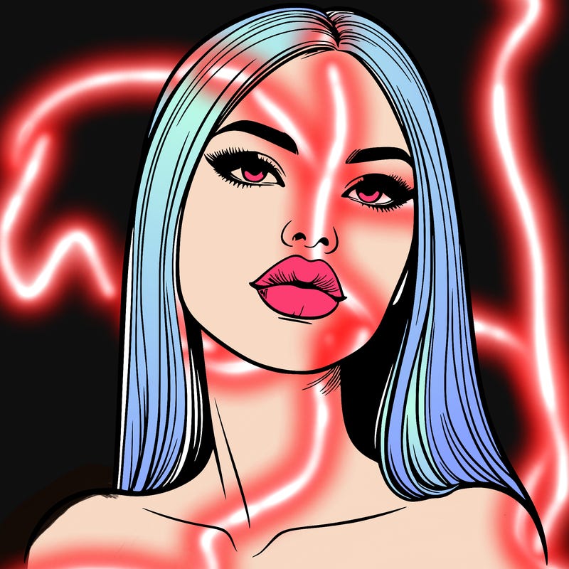 realistic woman with full lips