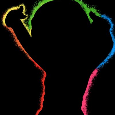 realistic teenage girl with braids and a beanie and crop top doing 🫶🏼