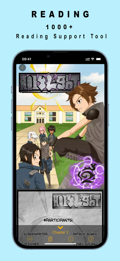 Manga Reader - MangaKakalot - Manga Reader app interface displaying a manga chapter with navigation tools