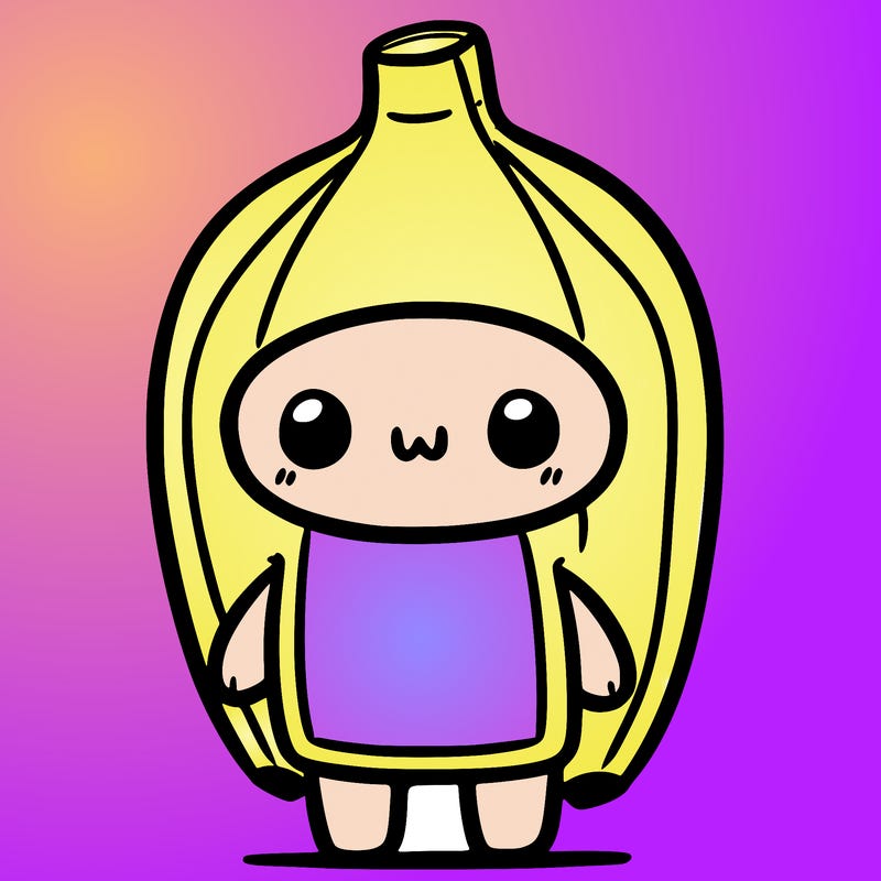 a person with a banana suit