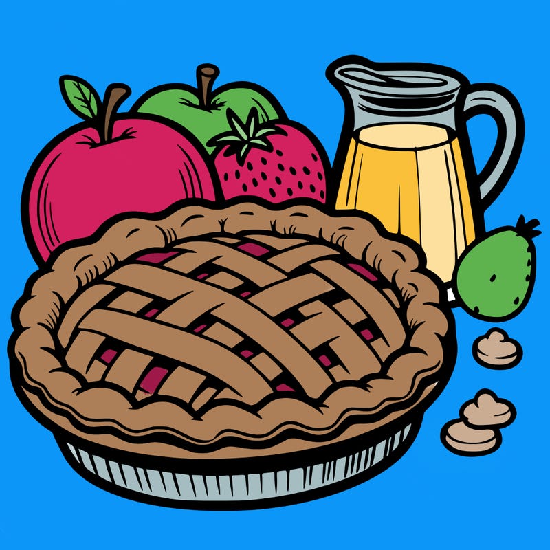 a pie of food