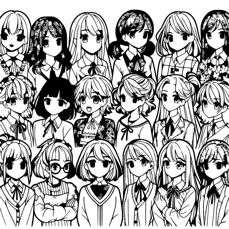 many manga girls