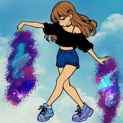 realistic girl danceing