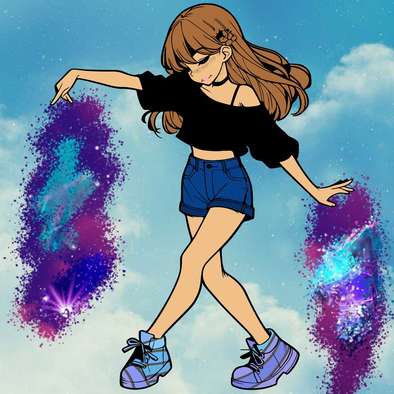 realistic girl danceing