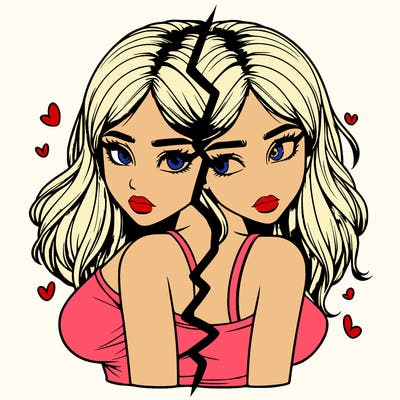 realistic girl split