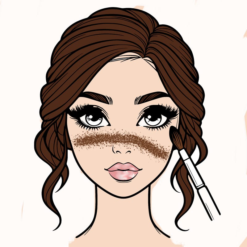 realistic person with makeup