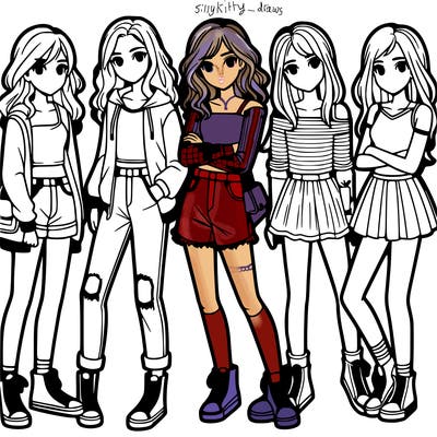 a group of teenage girls