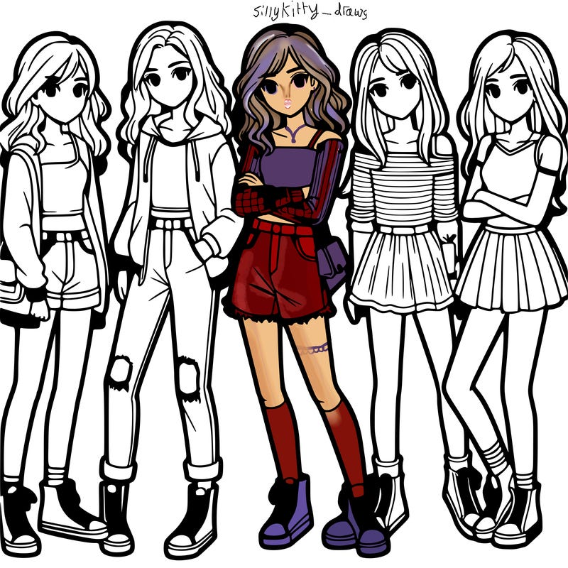 a group of teenage girls