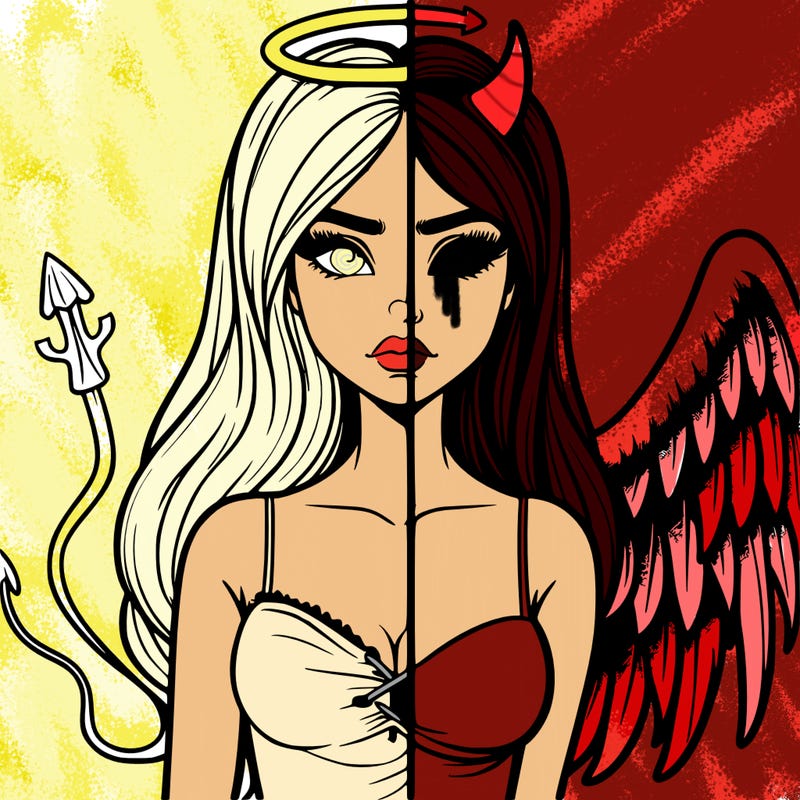 devil vs angel realistic girl