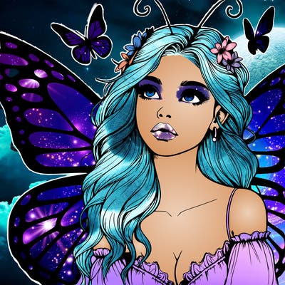 butterfly fairy realistic girl