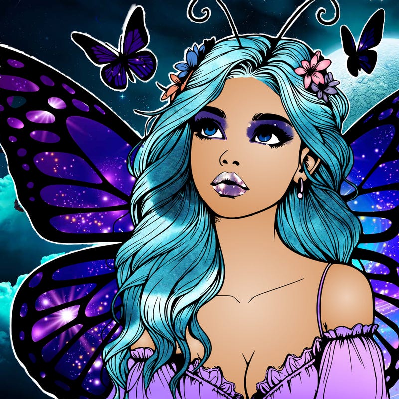 butterfly fairy realistic girl