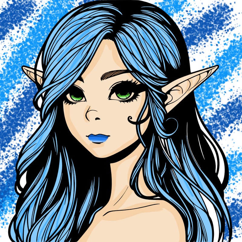 elf girl realistic dark fantasy