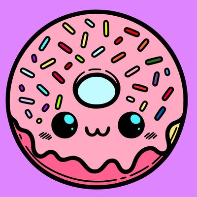 cute sprinkle doughnut