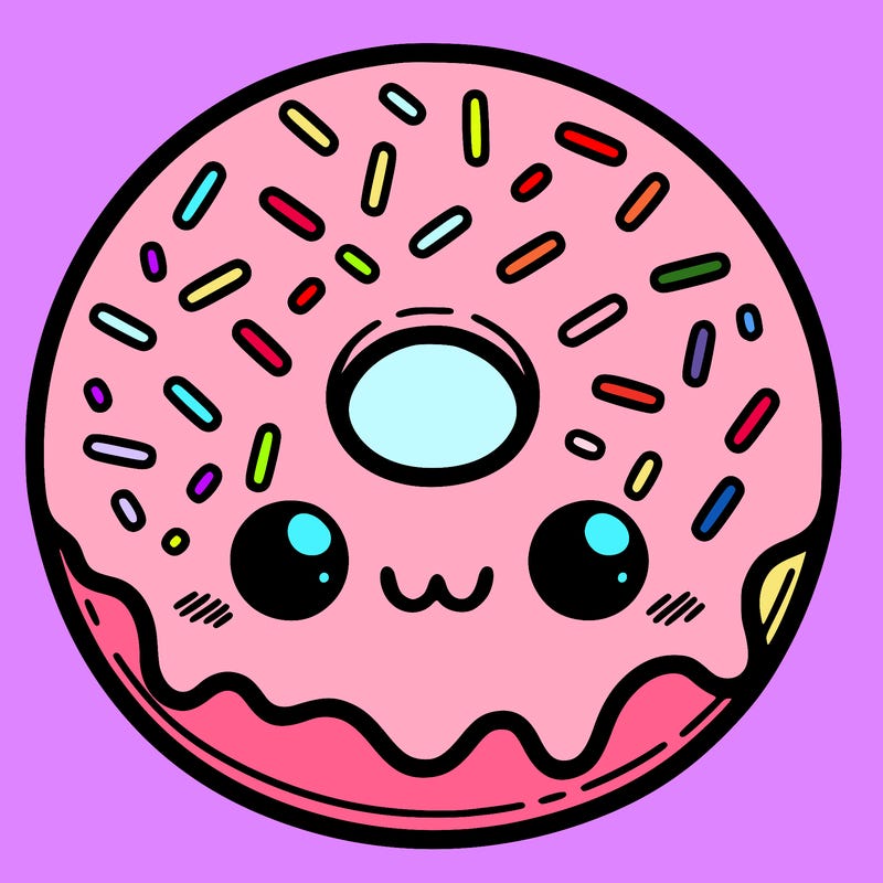 cute sprinkle doughnut
