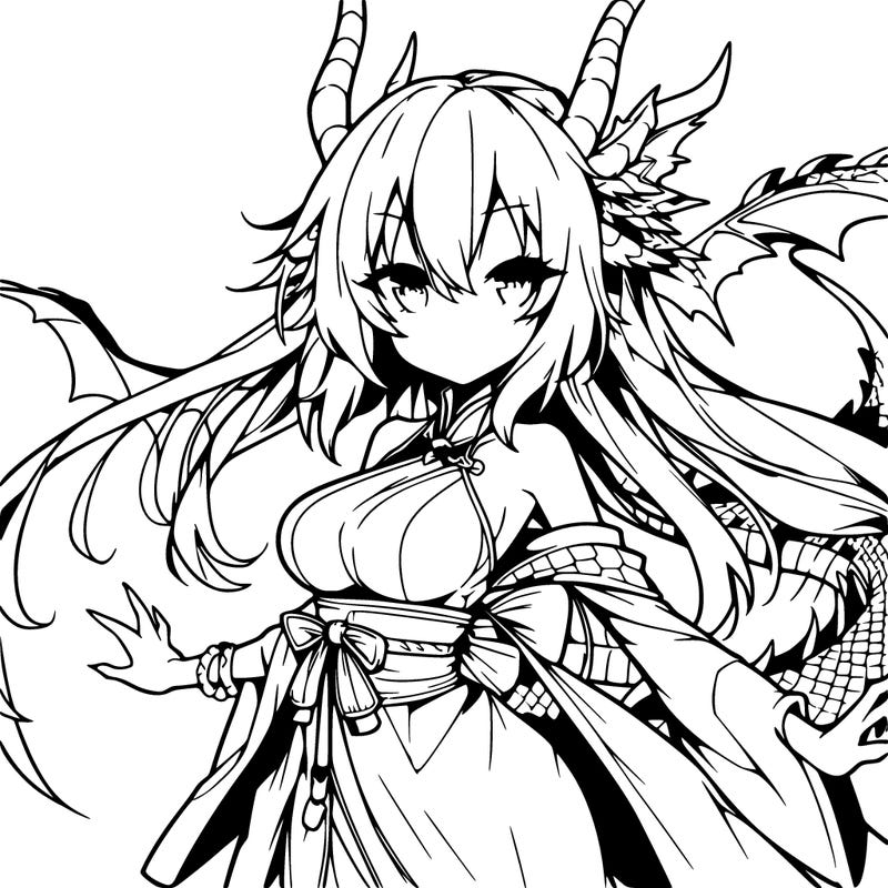 hot dragon girl anime