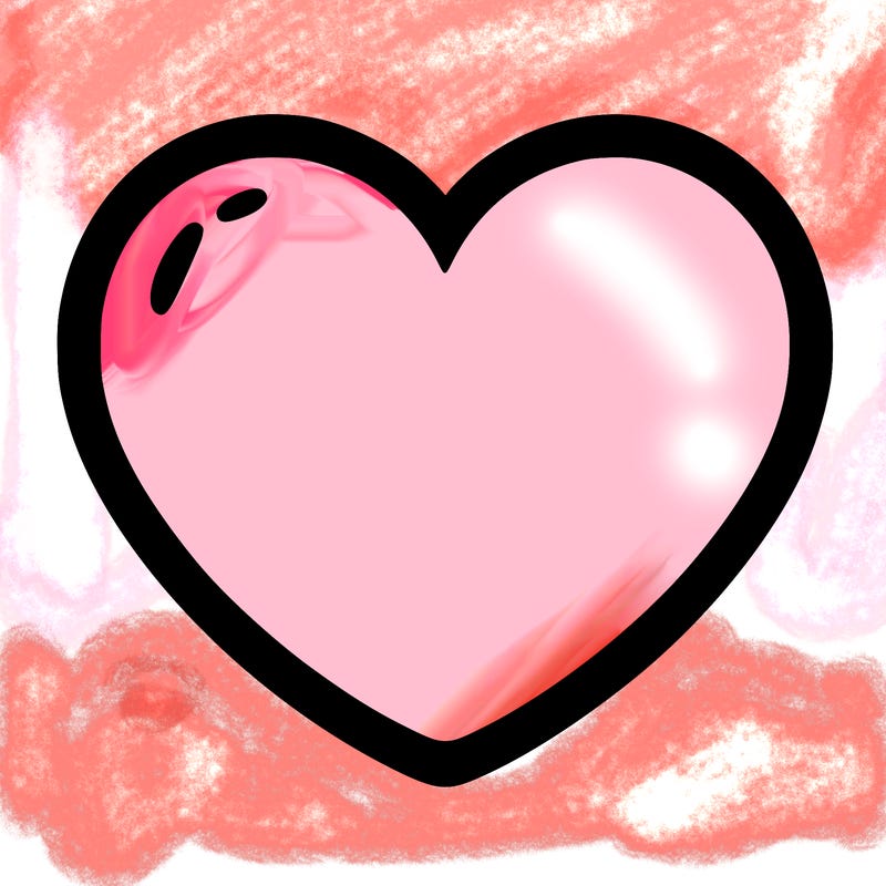 a blank heart