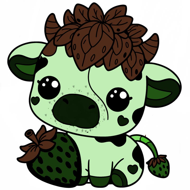 cute strawberry cow