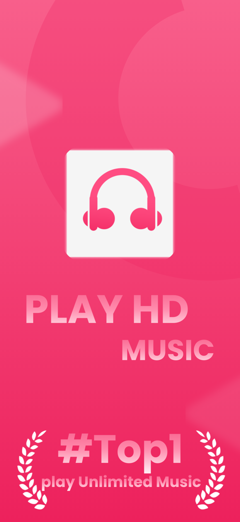 Tubidy Fm Offline Music Player app screen with headphone icon and play HD music text