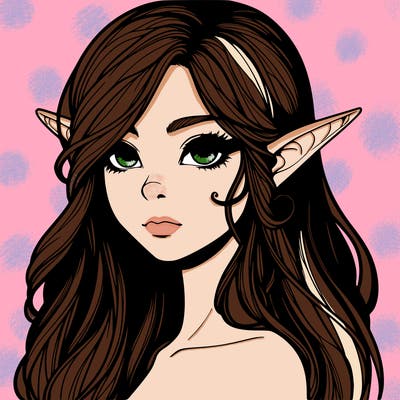 elf girl realistic dark fantasy