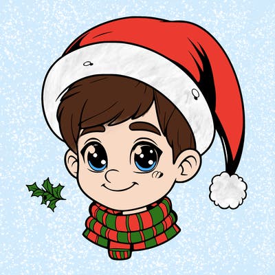 realistic christmas boy